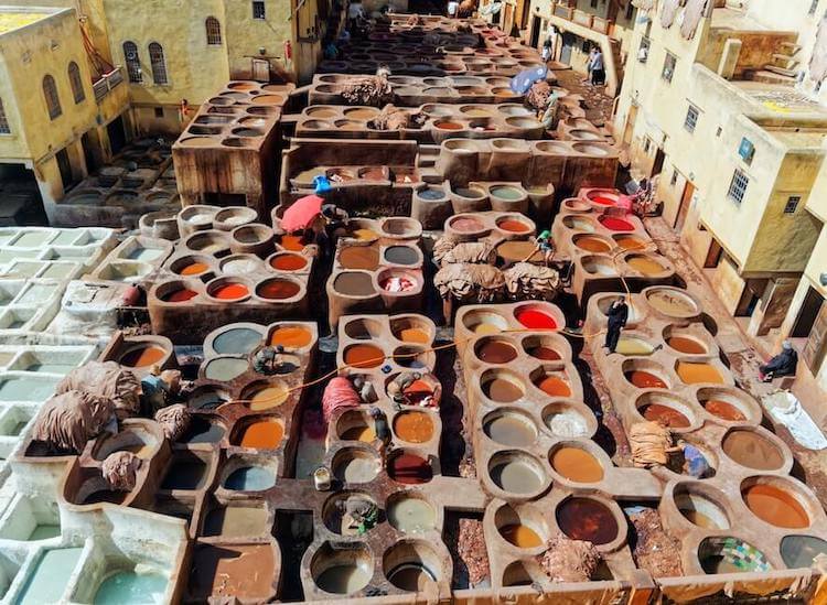 explore Fez tanneries